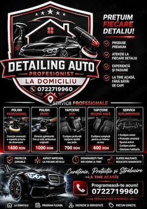 Detailing Auto la Domiciliu 