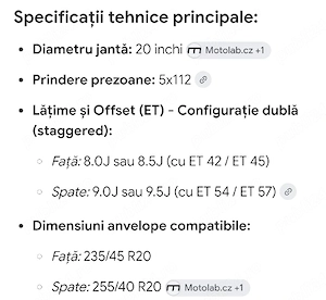 Roți originale 20' Mercedes folosite pe GLK , Amg look - imagine 5
