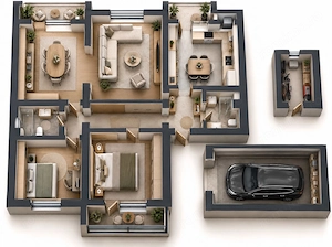 Bloc tip asociatie - zona Kiriac. 4 camere, 3 balcoane. Garaj si boxa. - imagine 10