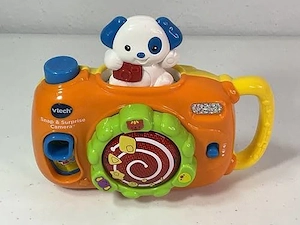 aparat foto interactiv pentru bebeluși VTech Pop-up Puppy Camera (cunoscut și sub denumirea VTech Sn