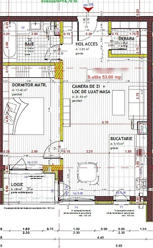 Apartament 2  camere, 53 mp, parcare, zona Tineretului - imagine 19
