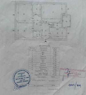 Apartament de vânzare cu 3 camere 78 mp decomandat strada Veteranilor etaj 2
