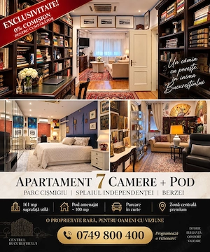 Vanzare apartament 7 camere CISMIGIU - BERZEI, 160mp, 0%comision - imagine 8