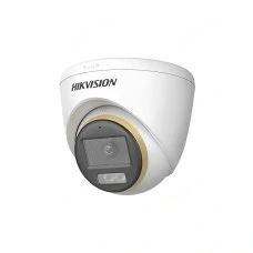 Camera Dome Hikvision Hybrid Light ColorVu DS-2CE72DF3T-LFS, 2 MP, 2.8 mm, IR Lumina alba 40 m, micr