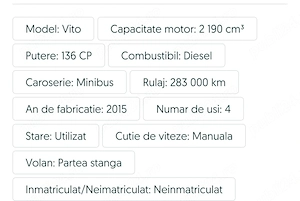 Vito 114 CDI  Euro6  8+1 Germania      - imagine 9