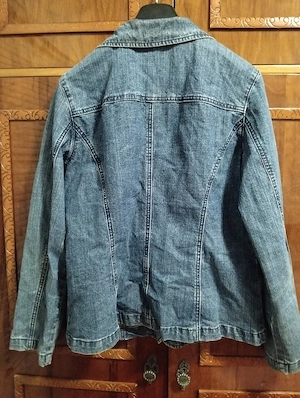 Sacou din denim (blugi) damă, croială cambrată, mărimea