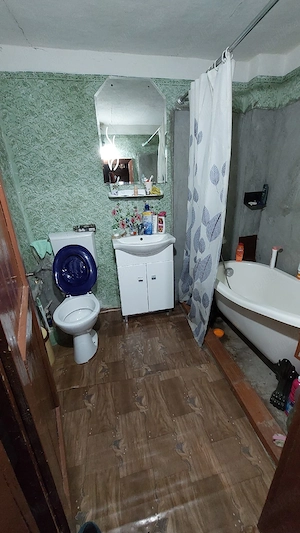 Gospodărie la țară cu DUBLU ACCES (față spate): casă 4 camere, baie, fosă, anexe cărămidă   Galbenu, - imagine 2