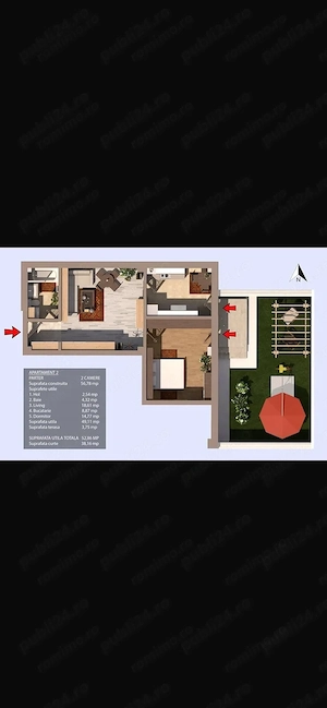 Apartament 2 camere, parter, grădină, 2 locuri de parcare, Prelungirea Ghencea - imagine 5
