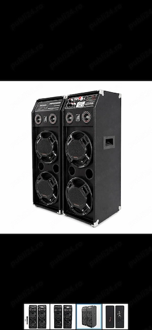 Boxe Profesionale AT Performance AT-2304, 2500W, Difuzor 10 Inch, Bluetooth, USB, Microfon, Karaoke