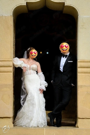 Rochie de mireasă Wedding Atelier (Model Galya) - Curățată profesional + Voal CADOU