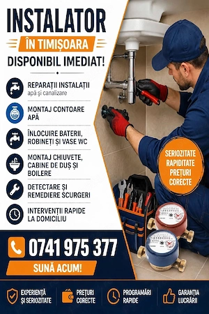 Instalator  montez Sigilez inlocuiri apometre (contoare apa Timisoara