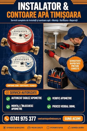 Instalator autorizat ceasuri contoare apa 