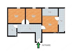 Apartament cu 3 camere decomandate balcon si loc parcare in Turnisor - imagine 9