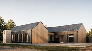 Casa individuala superba, cu arhitectura scandinava, moderna - langa padure, teren generos