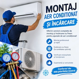 Montaj aer conditionat si incarcare cu freon
