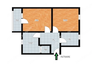 Apartament 2 camere decomandate si balcon zona Turnisor din Sibiu - imagine 7