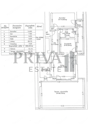 Apartament Penthouse nou si mobilat, 70 mp, IRIS Armoniei - imagine 11