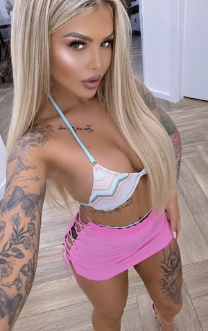 Transsexuala Blonda Confidenta și feminina Show Web-Party