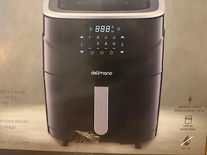 Airfryer Delimano Steam ST-007, friteuza cu aer cald si abur, 7L - nou-nouta