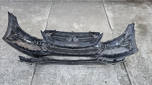 Pachet Fata Mercedes C-Class W205 (Bară completă cu senzori + Aripi) - Originale - imagine 5