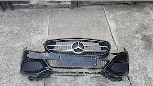 Pachet Fata Mercedes C-Class W205 (Bară completă cu senzori + Aripi) - Originale - imagine 6