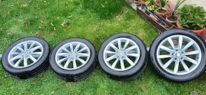 Jante aliaj R17 5x112 Originale Vw.Audi.Skoda.Seat. Anvelope vara f.bune.
