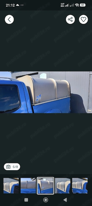 Hard top cober capac acoperis bena Ford Ranger Mitsubishi L200 Nissan Navara d40 Hilux - imagine 3