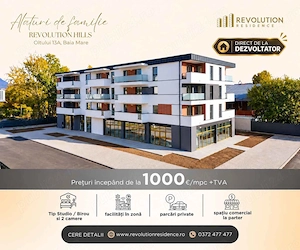 NEW! COMISION 0% - Tip Studio  Birou si 2 camere - Oltului 13A, Baia Mare