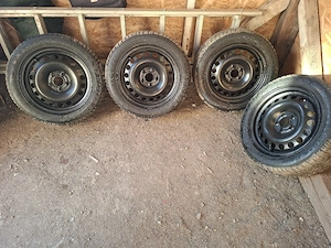 Set 4 Roți Iarnă Opel Vectra – Dunlop 205/55 R16 (Jante Oțel 5 Prezoane) Preț: 400 RON (preț pentru  - imagine 4
