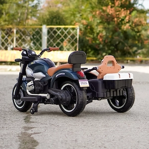 Motocicleta electrica cu atas BJTS0926, 3x 50W, 12V 12Ah, culoare verde