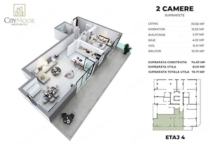 Apartament 2 Camere Lux   Nemobilat, Ideal Birou   Bd. Decebal - imagine 6