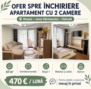 Inchiriez apartament cu doua camere