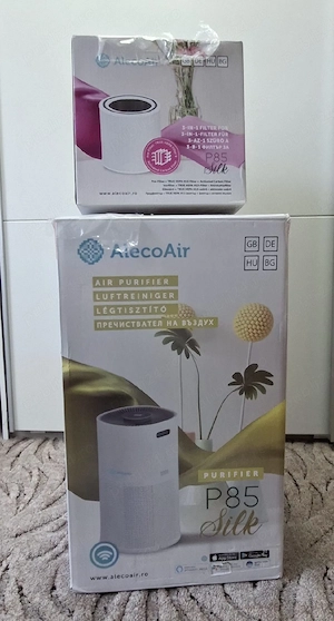 Purificator de aer AlecoAir P85 SILK, Wi-Fi, Lampa UV-C, Filtru True HEPA si Carbune Activ