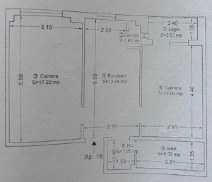 DIRECT PROPRIETAR - 2 camere decomandat, 53 mp, Calea Martirilor - 104900 EUR - imagine 5