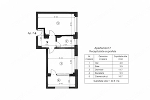 Apartament 2 camere, 42.40 mp, zona Brazda lui Novac - imagine 12