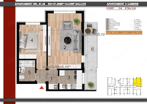 Finalizat - Apartament 2 Camere Bloc Nou Metrou Berceni - imagine 6