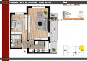 Finalizat - Apartament 2 Camere Bloc Nou Metrou Berceni - imagine 7