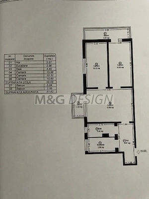 3 camere Girocului cu centrala , 2 balcoane - imagine 14