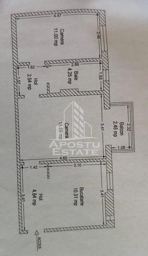 Apartament cu 2 camere, semidecomandat, zona Lipovei - imagine 11