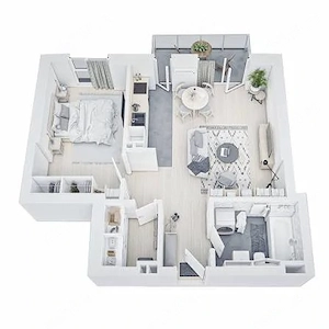 Vând apartament cu 2 camere în Vivalia. 