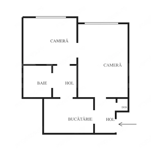 Apartament 2 camere, 47.55 mp, zona Bucium  - imagine 12