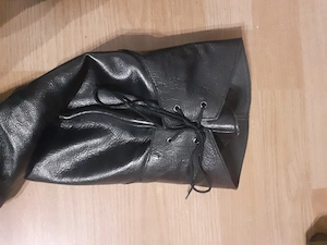 Cizme din piele neagra Ice Man , pana la genunchi.
