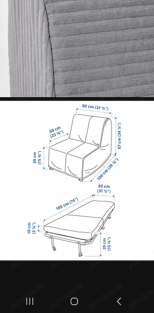 Oferta - Fotoliu extensibil Ikea