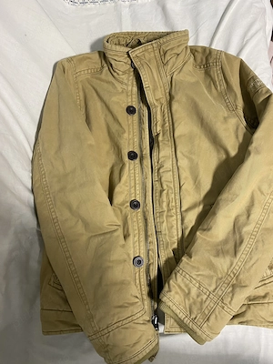 Geacă Vintage 90s Abercrombie & Fitch Mărimea L   Stil Militar   Canvas Khaki