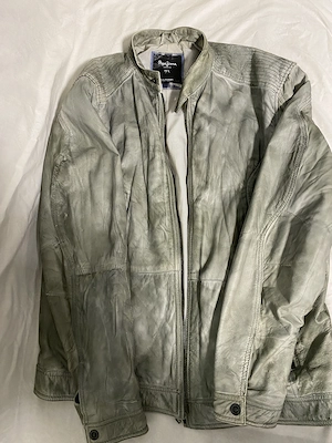 Geacă Moto Biker Pepe Jeans London  73    Piele Naturală Oaie, Mărimea XXL