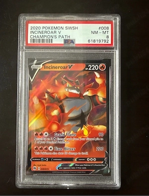Card Pokemon Incineroar PSA 8