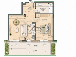 Apartament 2 camere si terasa in Terra Gardens, Cluj-Napoca - imagine 2