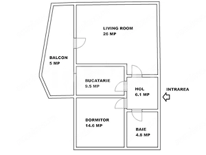 Apartament cu 2 camere 61 mp utili pe Mihai Viteazul din Sibiu - imagine 3