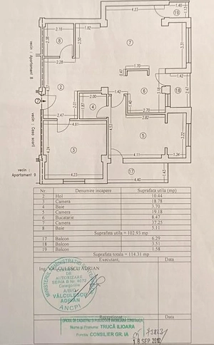 Compozitorilor apartament 3 camere Decomandat suprafata totala de 114 mp - imagine 5