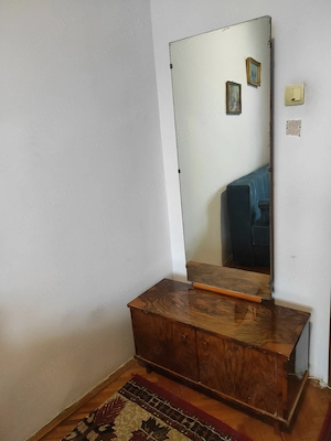 Set vintage de mobilier pentru hol sau dormitor (comodă cu oglindă mare), în stil Art Deco   Bauhaus